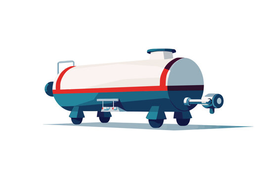 tanker wagon blue white red flat design clip art preview