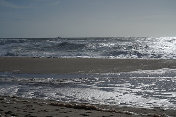 Spain, sea, clouds and waves