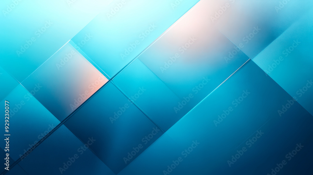 Poster abstract blue geometric background with gradient shades and soft light reflections for modern design
