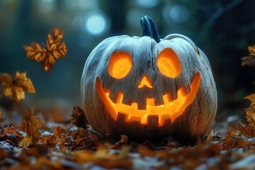 Halloween fun Pumpkin In A Mystic Forest