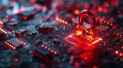 Lock icon showing secure data, privacy, end to end encryption, Cybersecurity