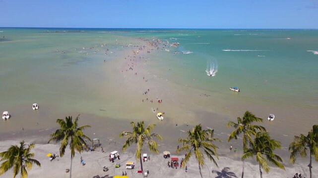 Moses Path or Caminho de Moises on Barra Grande beach in the city of Maragogi, Alagoas, Brazil