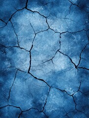 Fototapeta premium Cracked blue marble texture background