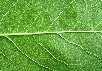 Obraz premium Close-up of a green leaf texture