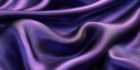 Obraz premium Close-up of Smooth, Wavy Purple Fabric
