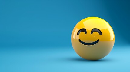 3d emoji symbol icon on blue background