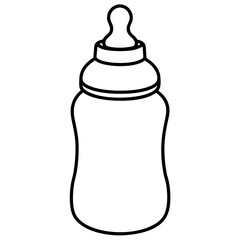 Seamless baby bottle art vector illustration