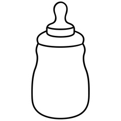 Seamless baby bottle art vector illustration