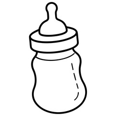 Seamless baby bottle art vector illustration