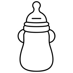 Seamless baby bottle art vector illustration