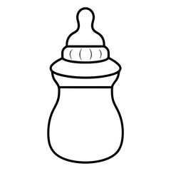 Seamless baby bottle art vector illustration