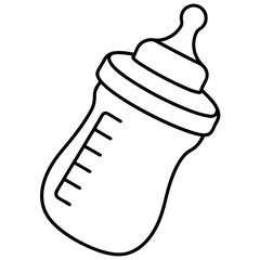 Seamless baby bottle art vector illustration