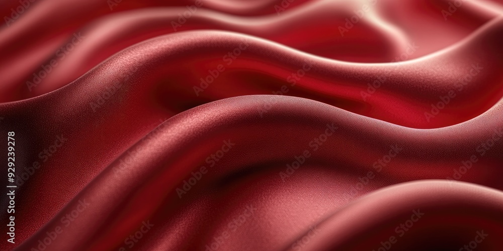 Poster Abstract Draped Red Fabric with Subtle Texture