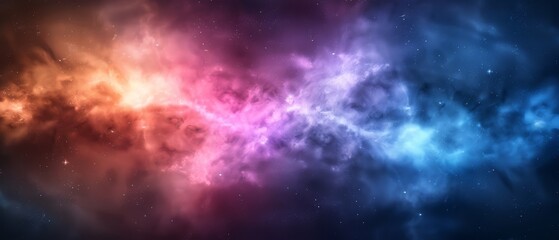 Obraz premium A colorful sky filled with numerous stars In its heart, a multitude of stars glittered
