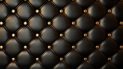 luxurious black leather upholstery background