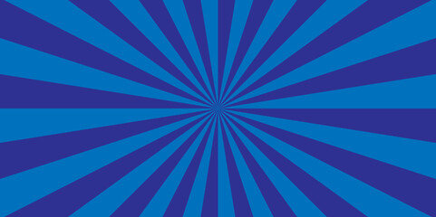 Minimal sunrise radiate striped geometric circus light blue sunburst ray vector backdrop texture background. black retro poster shine spiral template design.	
