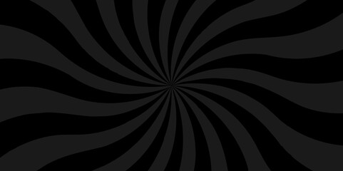 Minimal sunrise radiate striped geometric circus light dark black sunburst ray vector backdrop texture background. black retro poster shine spiral template design.