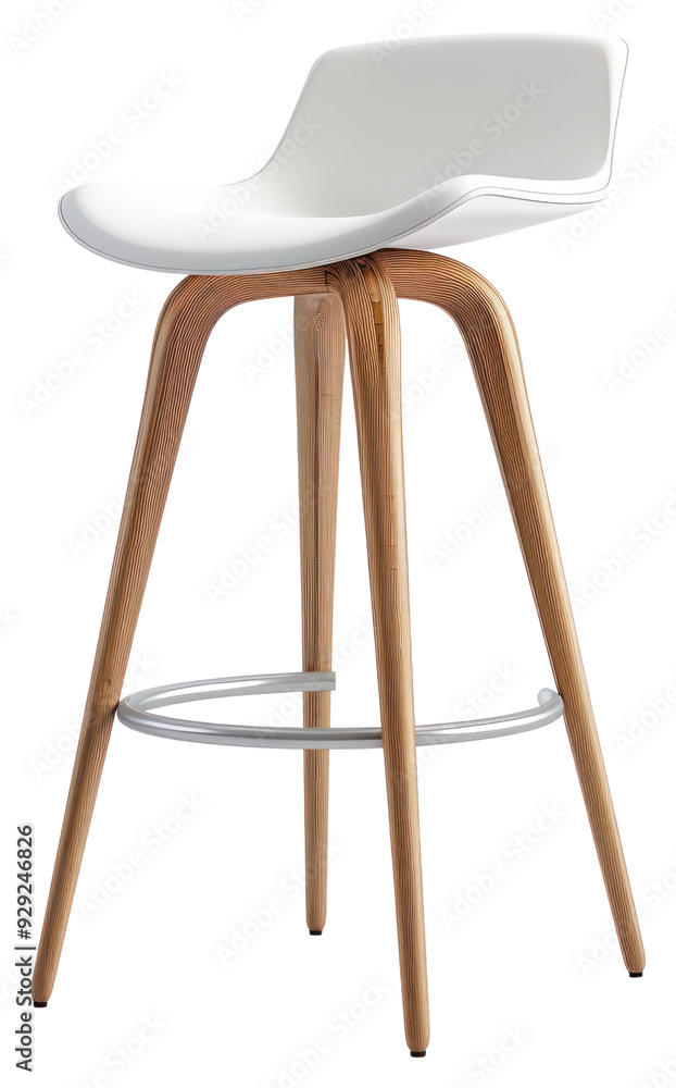 Sticker PNG Modern wooden bar stool design