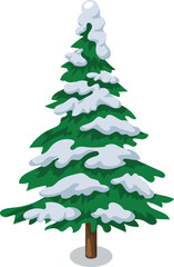 Snowy pine tree