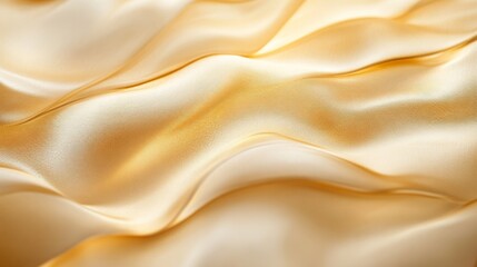 Fototapeta premium Golden plate texture with a smooth, gently curved surface, where light and shadow create a sense of fluidity and movement