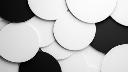 abstract black and white circles