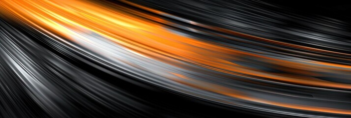 blurred background gradient black, silver and electric orange, 