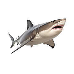 Shark photo, isolated on a transparent background 