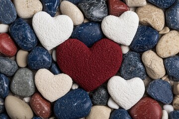 Obraz premium Decorative heart-shaped stones