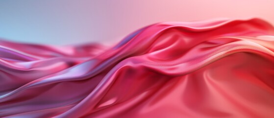 Obraz premium A pink-blue backdrop features a distinct red and white wave