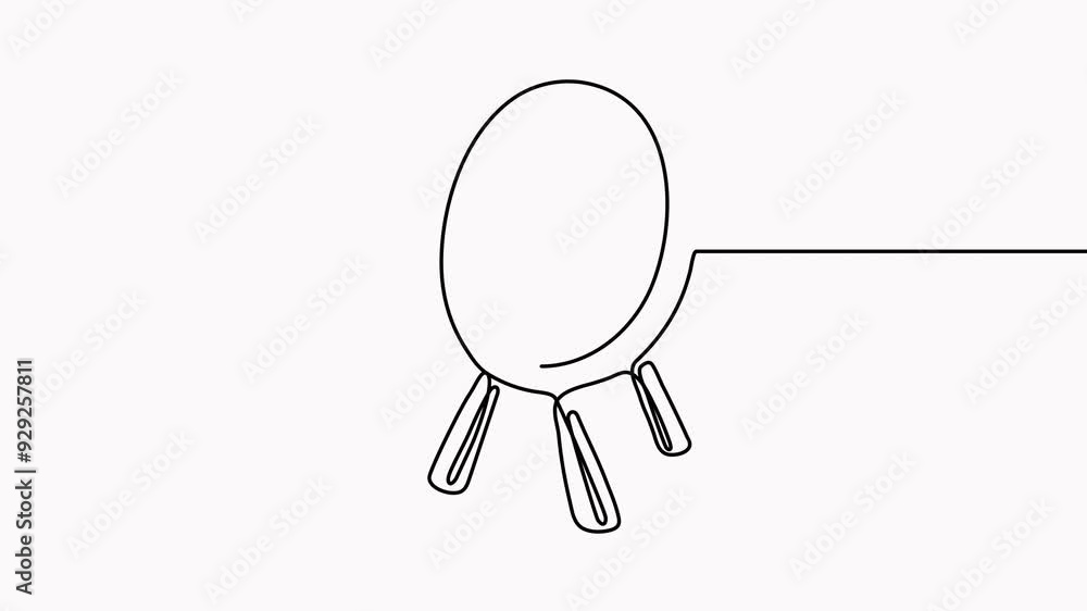 Poster target with arrow continuous line drawing animated video. hand drawn linear goal circle.