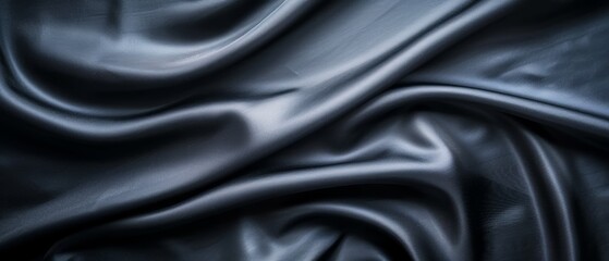 Fototapeta premium A tight shot of a black fabric with a hazy, indistinct representation of the texture at its core