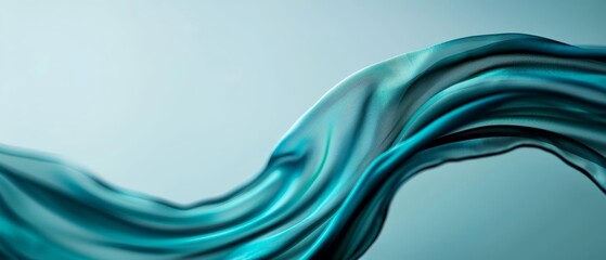  A close-up of a wave of blue liquid against a pristine white background, with a gentle light blue backdrop