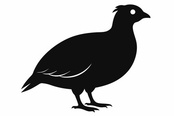 partridge vector silhouette, partridge bird icon vector illustration