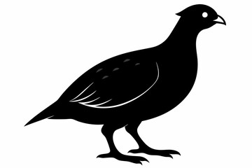 partridge vector silhouette, partridge bird icon vector illustration
