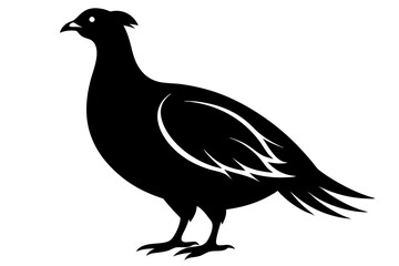 partridge vector silhouette, partridge bird icon vector illustration