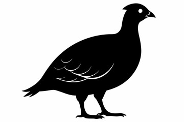 partridge vector silhouette, partridge bird icon vector illustration