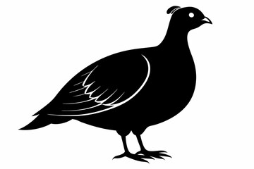 partridge vector silhouette, partridge bird icon vector illustration