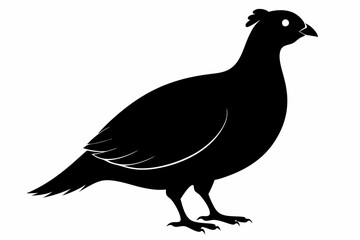 partridge vector silhouette, partridge bird icon vector illustration