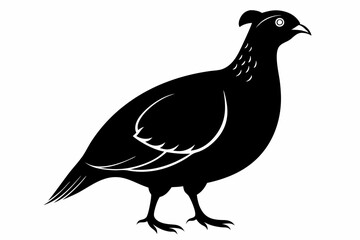 partridge vector silhouette, partridge bird icon vector illustration