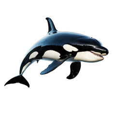 Orca whale isolated on a transparent background