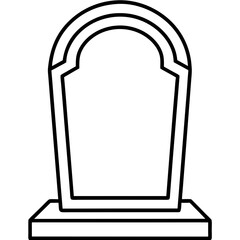 Tombstone front facing art vector illustration