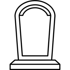 Tombstone front facing art vector illustration