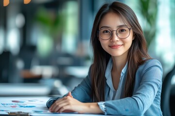 Experienced Risk Management Adviser in 40s Analyzing Financial Risks in Corporate Environment with Analytical Skills Spotlighted