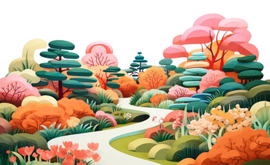 PNG Landscape garden outdoors pattern nature