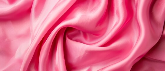 Obraz premium A tight shot of pink fabric featuring a lengthy, narrow seam at its base