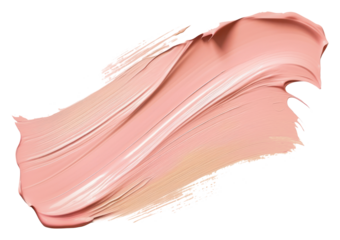 PNG Flat Metallic rose gold pastel paint brushstroke petal white background cosmetics.