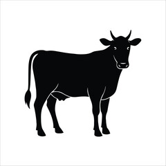 cow silhouette vector illustration