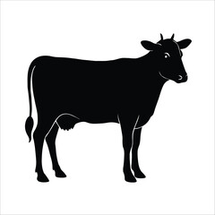 cow silhouette vector illustration