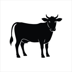 cow silhouette vector illustration
