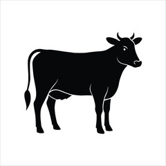 cow silhouette vector illustration